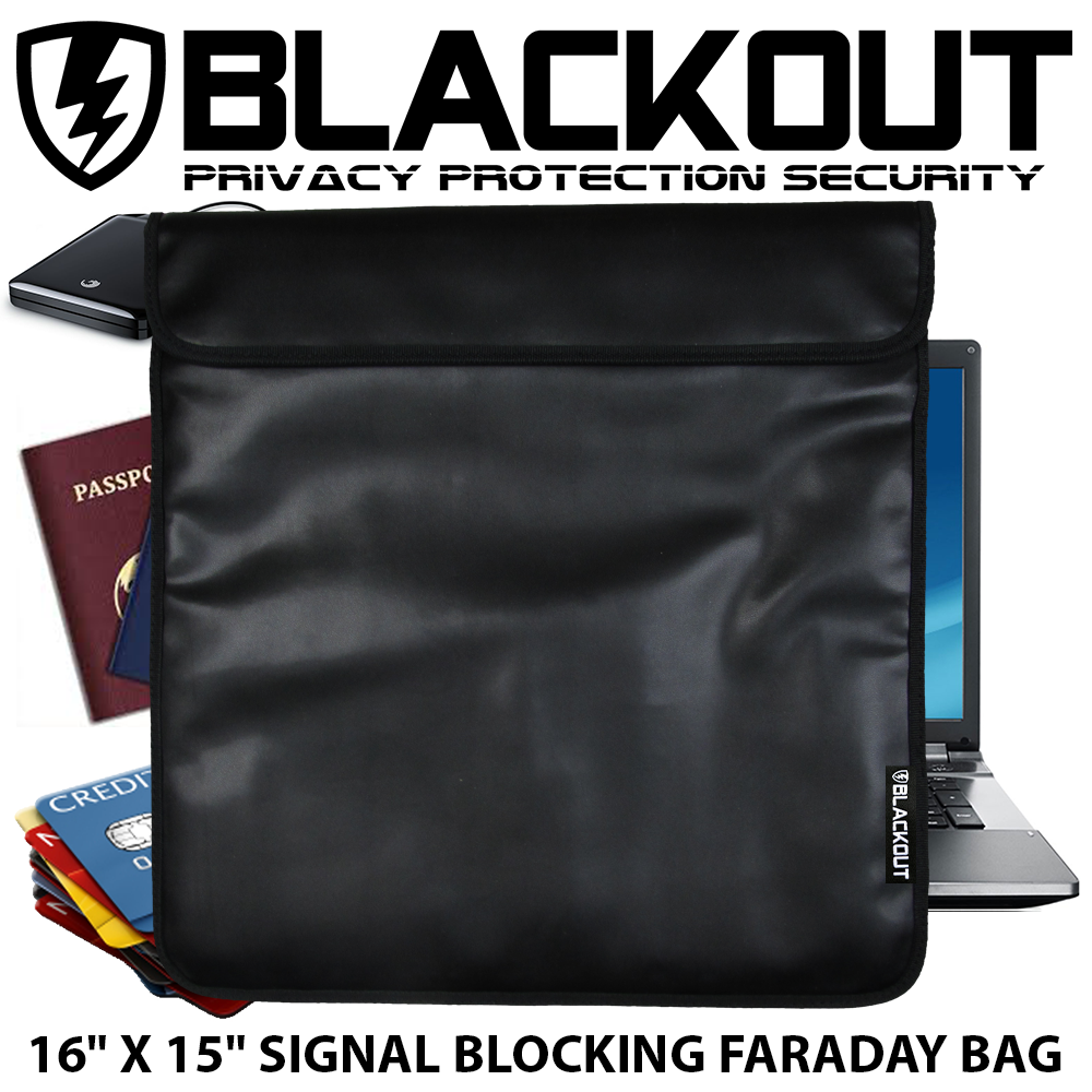 Small / Large Faraday Bag RFID Signal Blocking Shielding Pouch Large Laptop  Case