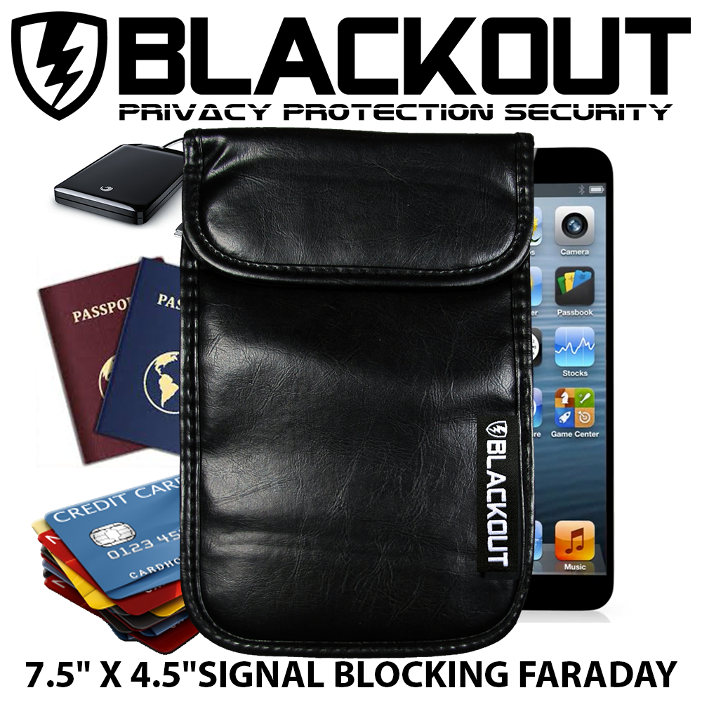 Blackout RFID 7.5 X 4.5 Faraday Pouch - Blackout Faraday Bag EMF RF EMP  Shielding Products